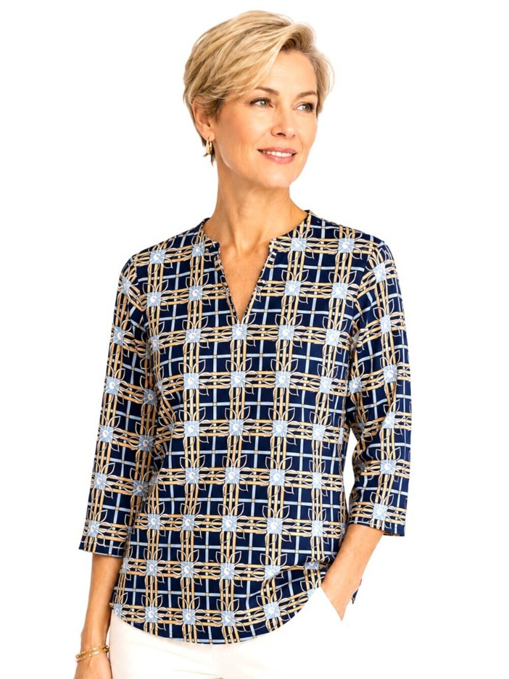 J. McLaughlin Carly Catalina Cloth Spring Picnic Top